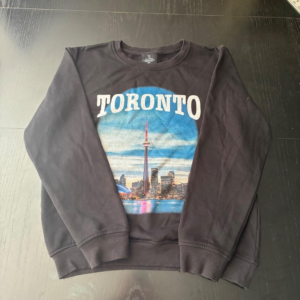 Peace Collective Toronto Canada Skyline Graphic Crewneck Sweatshirt Mens Medium
